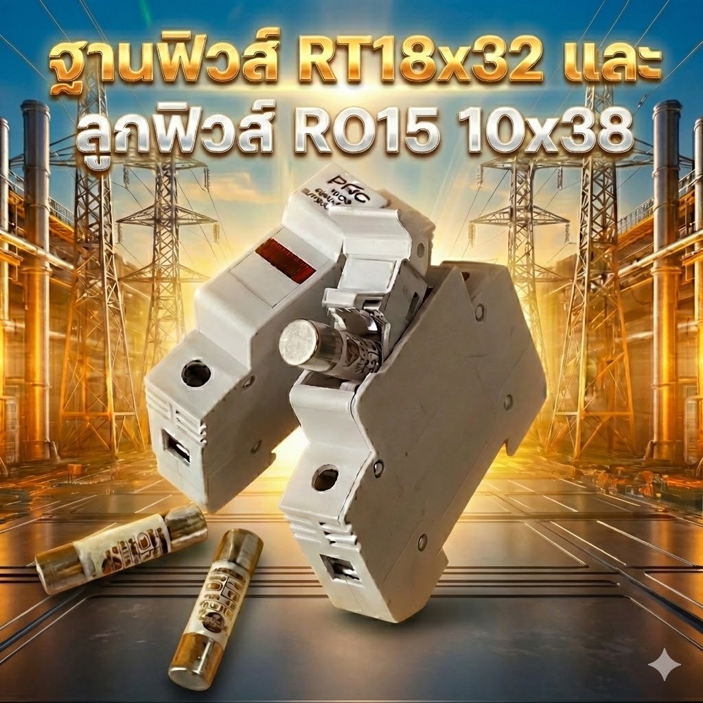 ฐานฟิวส์ RT 18-32X และ ลูกฟิวส์ 10x38 ฟิวส์ RT 18-32X ลูกฟิวส์ 10x38