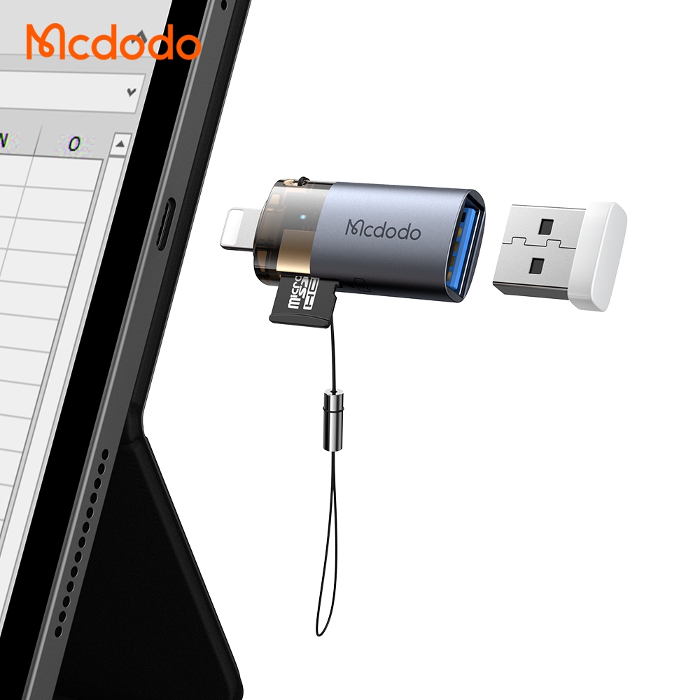 Mcdodo หัวแปลงUSB to ip. รองรับ OTG การโอนถ่ายข้อมูลเข้าflash drive และรองรับการใช้เมาส์ และคีย์บอร์ด
