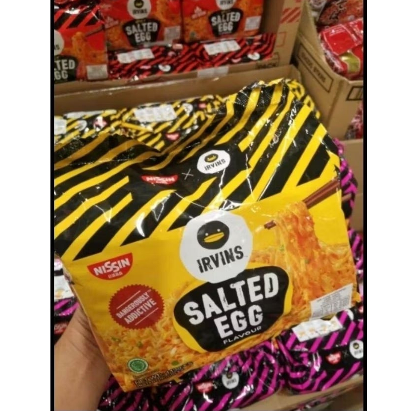 ecook.อินโดนิเซีย​ นิสชิน บะหมี่กึ่งสำเร็จรูป​ รสไข่เค็ม​ ชนิดซอง​ nissin irvins​ salted​ egg​ insta