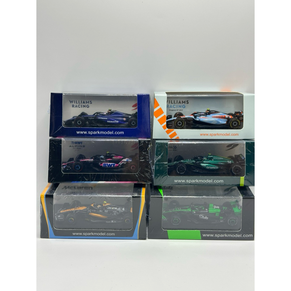 F1 Spark 1/64-Aston Martin-Alpine-McLaran-Williams-Stake Kick Sauber