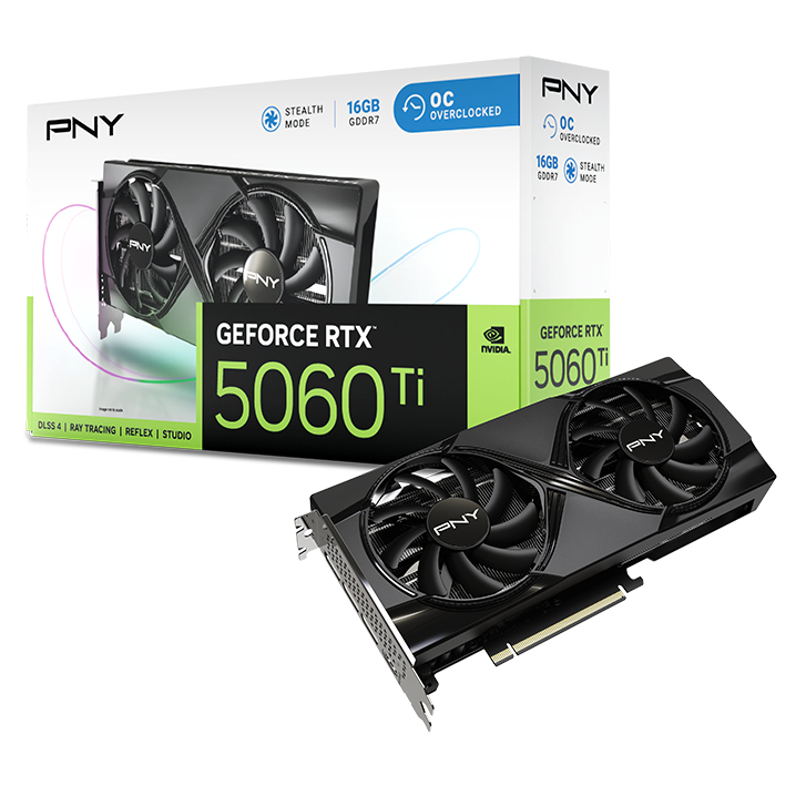 PNY GeForce RTX 5060 Ti 16GB OC Dual Fan GPU