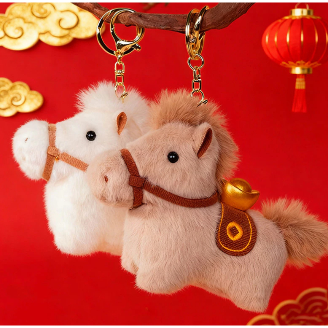 🐎🐎🐎 พร้อมส่งในไทย พวงกุญแจจี้ตุ๊กตาม้า Pony สุดคิ้ว ขนนุ่มมากก สําหรับห้อยกระเป๋าหรือห้อยกุญแจ ต้อนรับปีม้า🐎🐎🐎