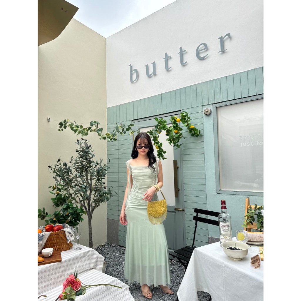 colourblockmatter  - Jelly Dress มี 6 สี เดรสออกงาน เดรสไปทะเล ผ้าตาข่ายยืดได้ รูปที่ 5