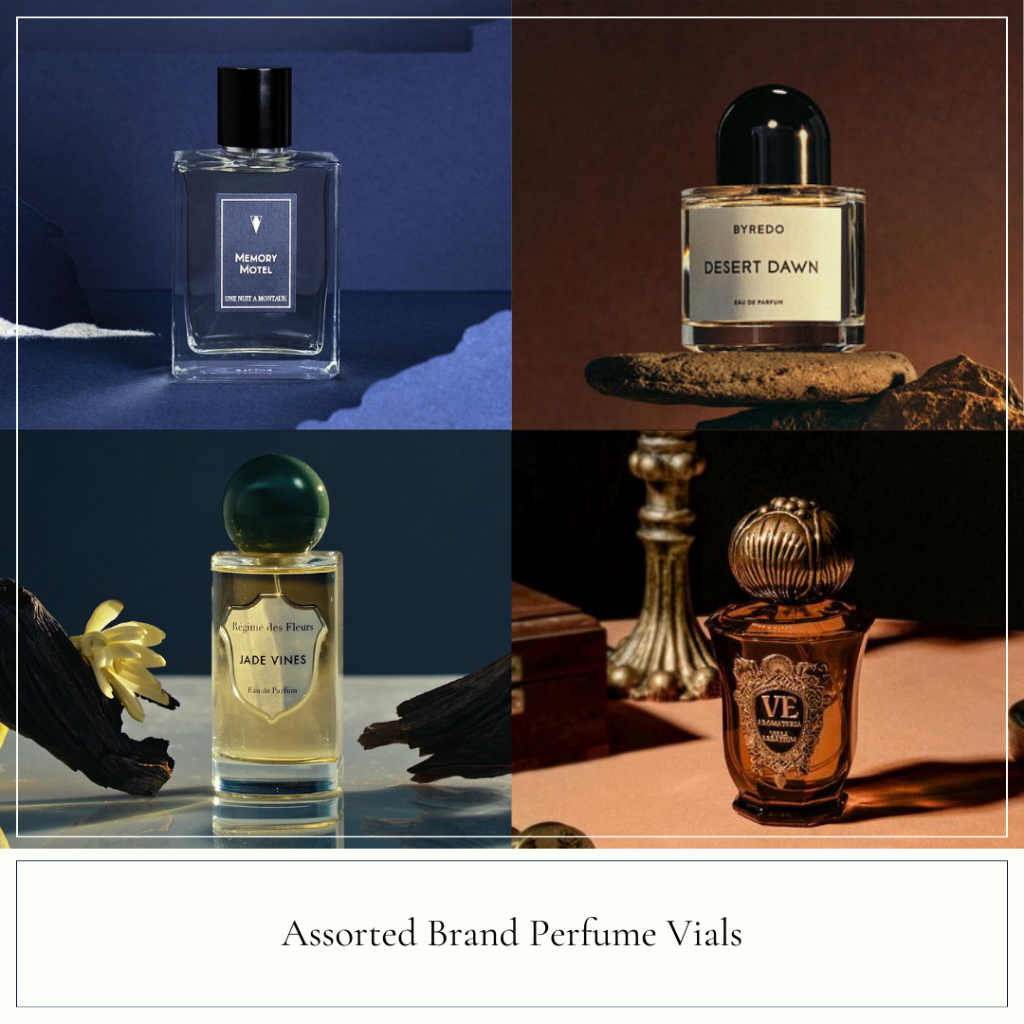 Assorted Perfume Vials รวมหลายแบรนด์ Régime des Fleurs, Byredo,  Houbigant, Les Bains Guerbois, Hira