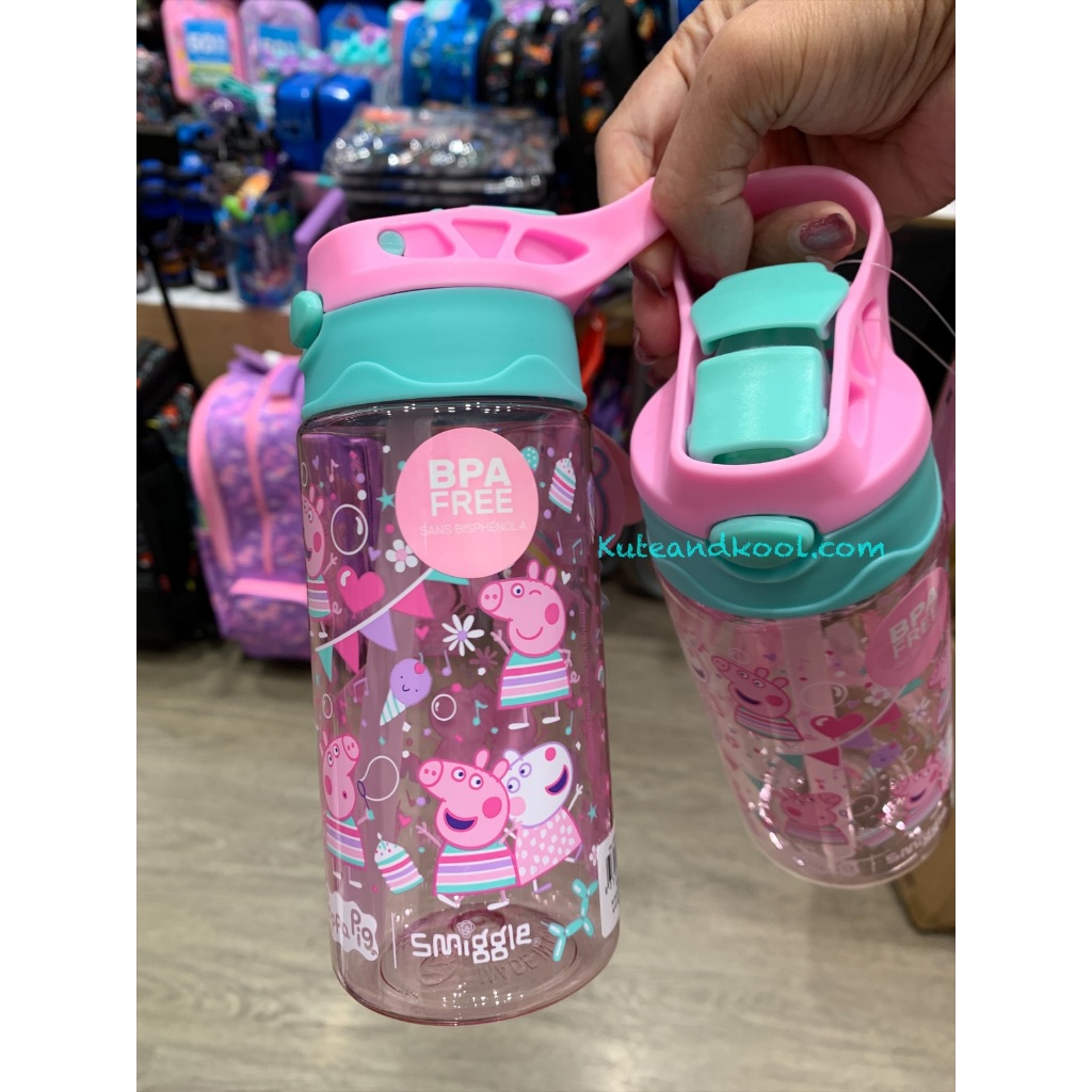 Smiggle ขวดน้ำ กระติกน้ำกดเปิดแบบหลอด รุ่นเล็ก 440ml