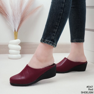 D47 #รองเท้าส้นเตารีด ดีไซน์ปิดหน้าเท้า ช่วยพรางรูปเท้าให้ดู…