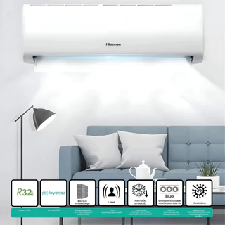 Hisense แอร์ติดผนัง เครื่องปรับอากาศติดผนัง Inverter รุ่น LB Series ฉลากเบอร์ 5 สูงสุด 2 ดาว รับประกันคอมเพรซเซอร์ 12 ปี