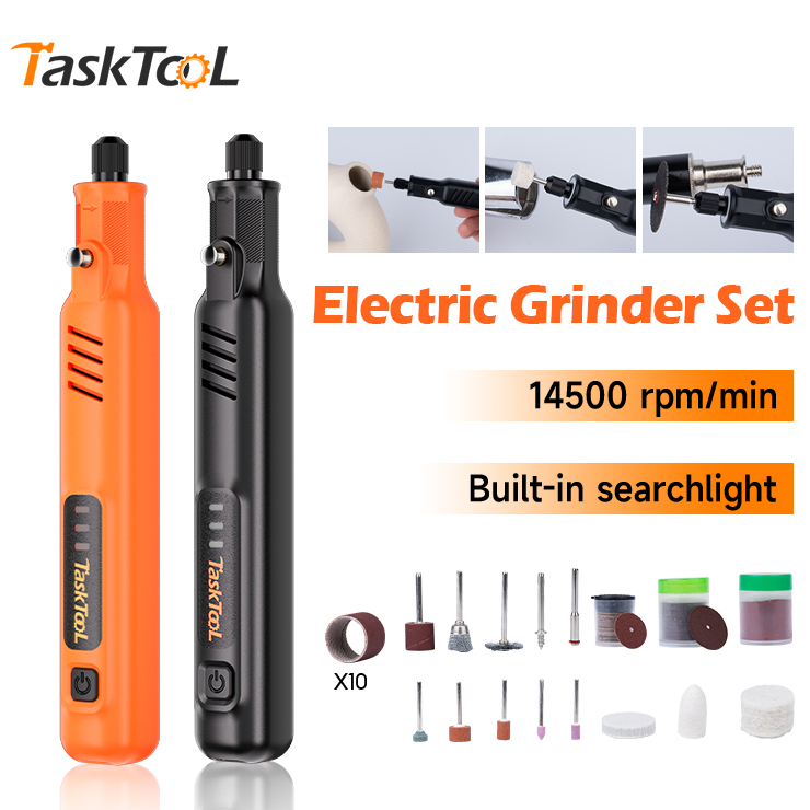 TASKTOOL  เครื่องเจียร์ Mini  บอสเจียร์ไฟฟ้า  เครื่องแกะสลัก สว่านจิ๋วไฟฟ้า สายอ่อน ปรับฟรี ขัด ตัด งานฝีมือ DIY