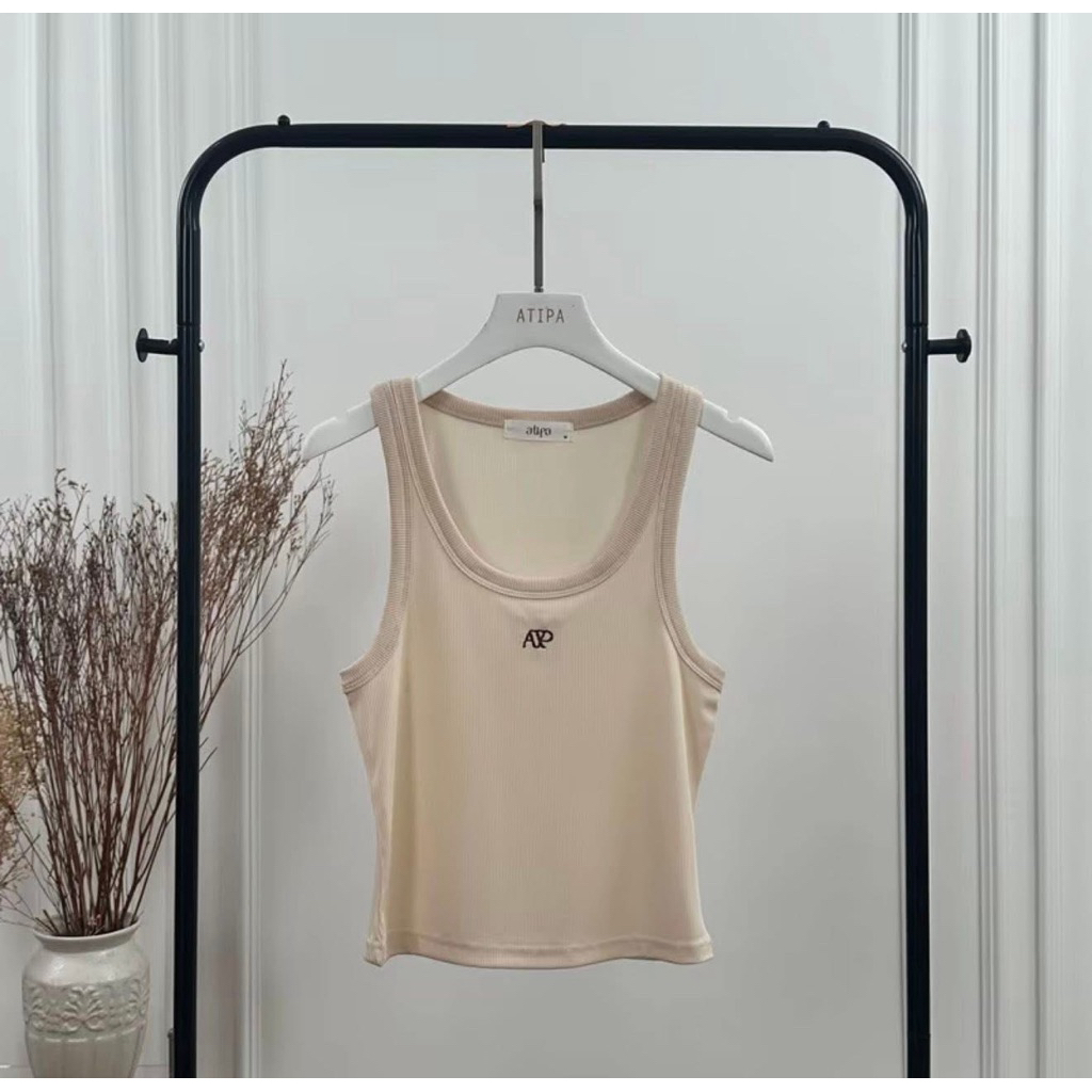 เสื้อกล้ามผ้าร่อง Atipa สีครีม ไซต์ L-XL