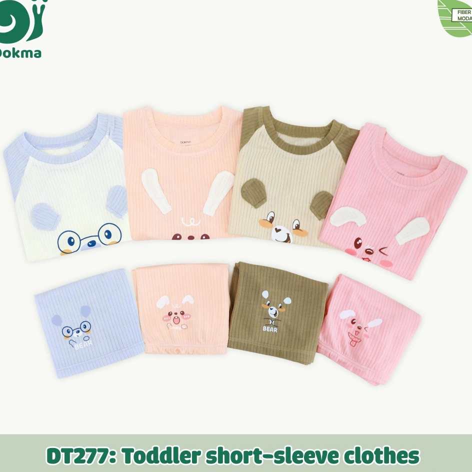 Dokma (8-14.2kg) ชุดเสื้อแขนสั้นเด็ก ผ้าโมดาล DT277 Baby Short-sleeve Clothes (6-9M , 9-12M, 12-18M, 18-24M, 24-36M) - รูปที่ 3