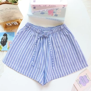 Daily Shortsกางเกงขาสั้นลายทาง สไตล์มินิมอล ใส่สบายทุกวัน ฟรีไซส์