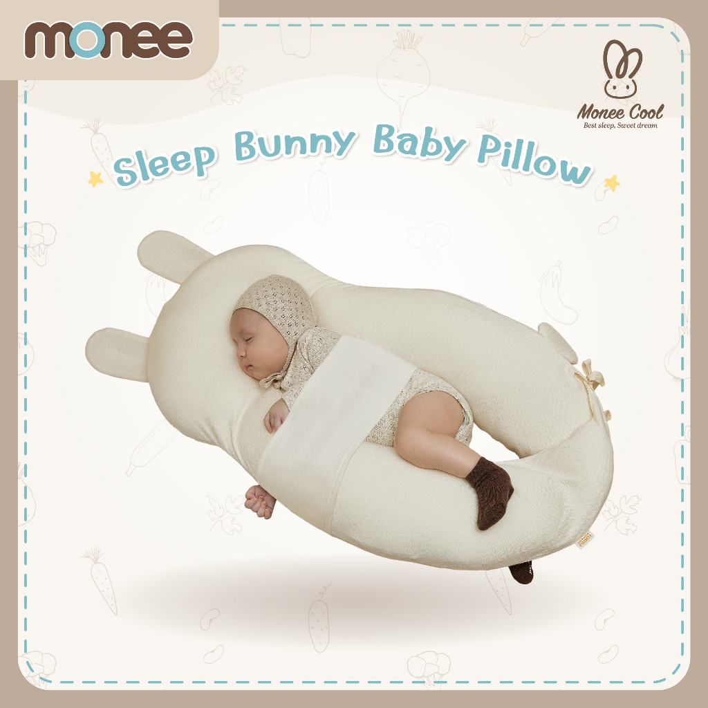 Monee Cool หมอนอ้อมกอด กันสะดุ้ง จัดท่านอนเด็กทารก Sleep Bunny Baby Pillow