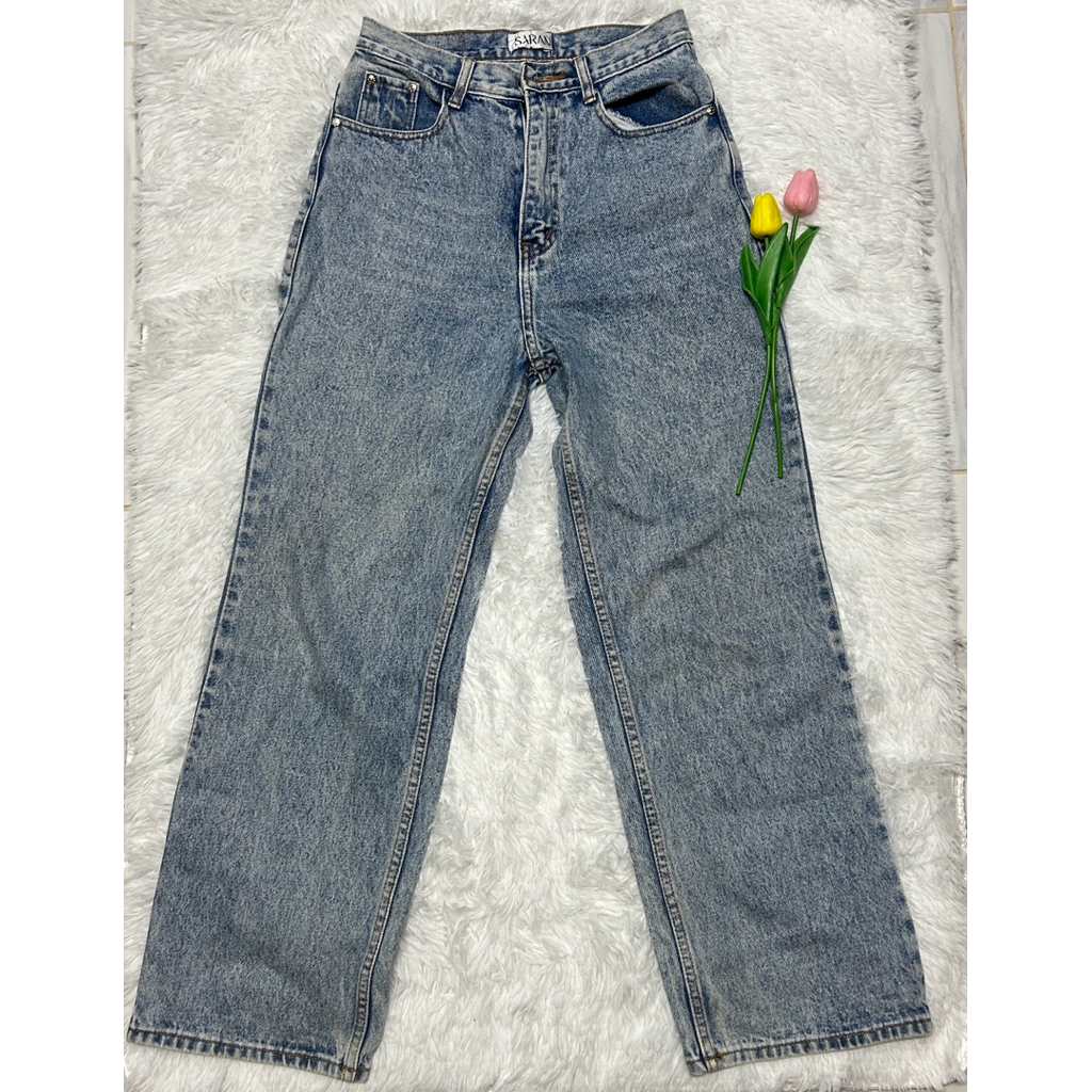 กางเกงยีนส์ขากระบอก ป้าย Saran