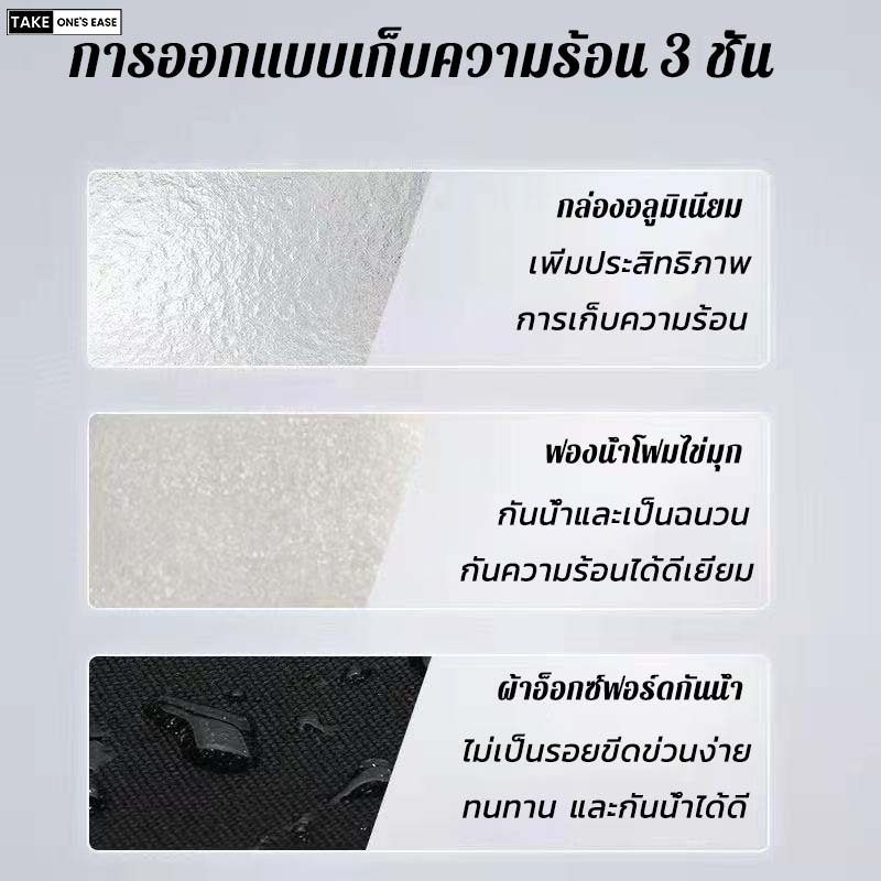 TAKE.ONE.S.EASEกระเป๋าส่งอาหาร กล่องส่งอาหาร 22L/45L/62L กันน้ำสูง แข็งแรงทนทาน - รูปที่ 2