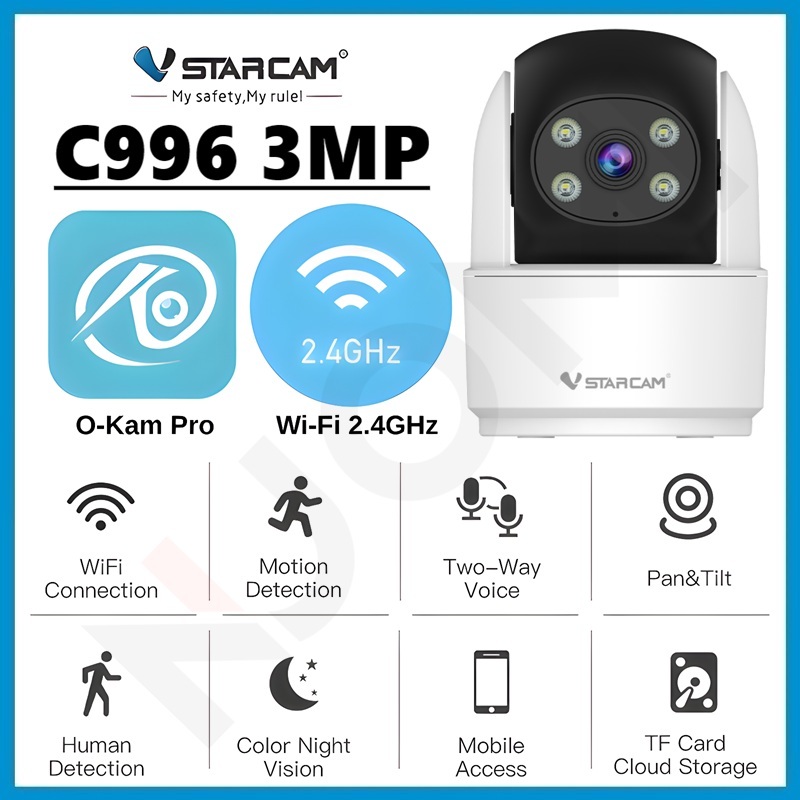 VSTARCAM C996 WiFi / CG996 4G LTE SIM SUPER HD 1296P 3MP กล้องวงจรปิด พูดคุยโต้ตอบได้ iP Camera