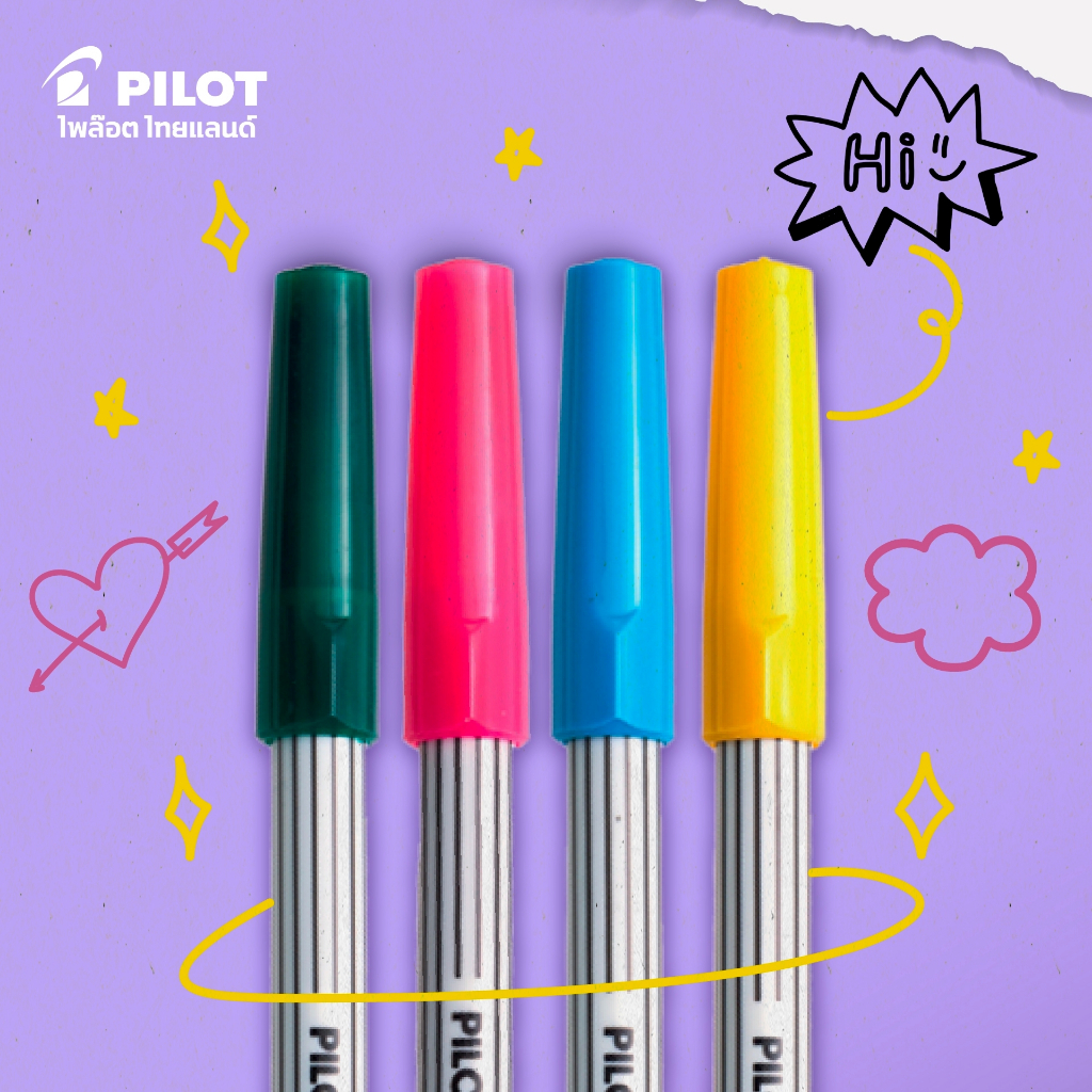 ปากกาเมจิก ยี่ห้อ PILOT SDR-200 1 กล่อง/บรรจุ 12 ด้าม - รูปที่ 4