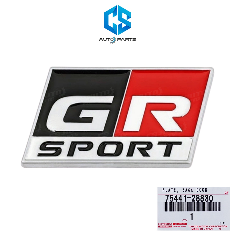 (แท้100%)โลโก้ GR SPORT - TOYOTA ขนาด 6x4 cm. (75441-28830)