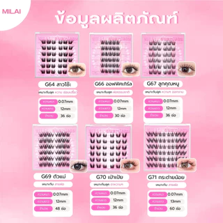 【Pink-Series】MILAIขนตาปลอมกาวในตัว ครบจบทุกลุค ทั้งสาวหวาน สายฝอ โต่วอิน ติดง่าย เหมาะสำหรับมือใหม่