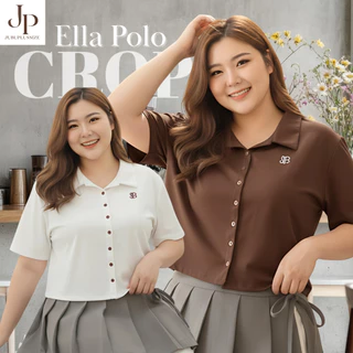 ส่งทันที!🛵เสื้อครอปสาวอวบ พลัสไซส์ คอปกแขนสั้น สไตล์เกาหลี มินิมอล แฟชั่นลำลอง อก 35-44 นิ้ว#602