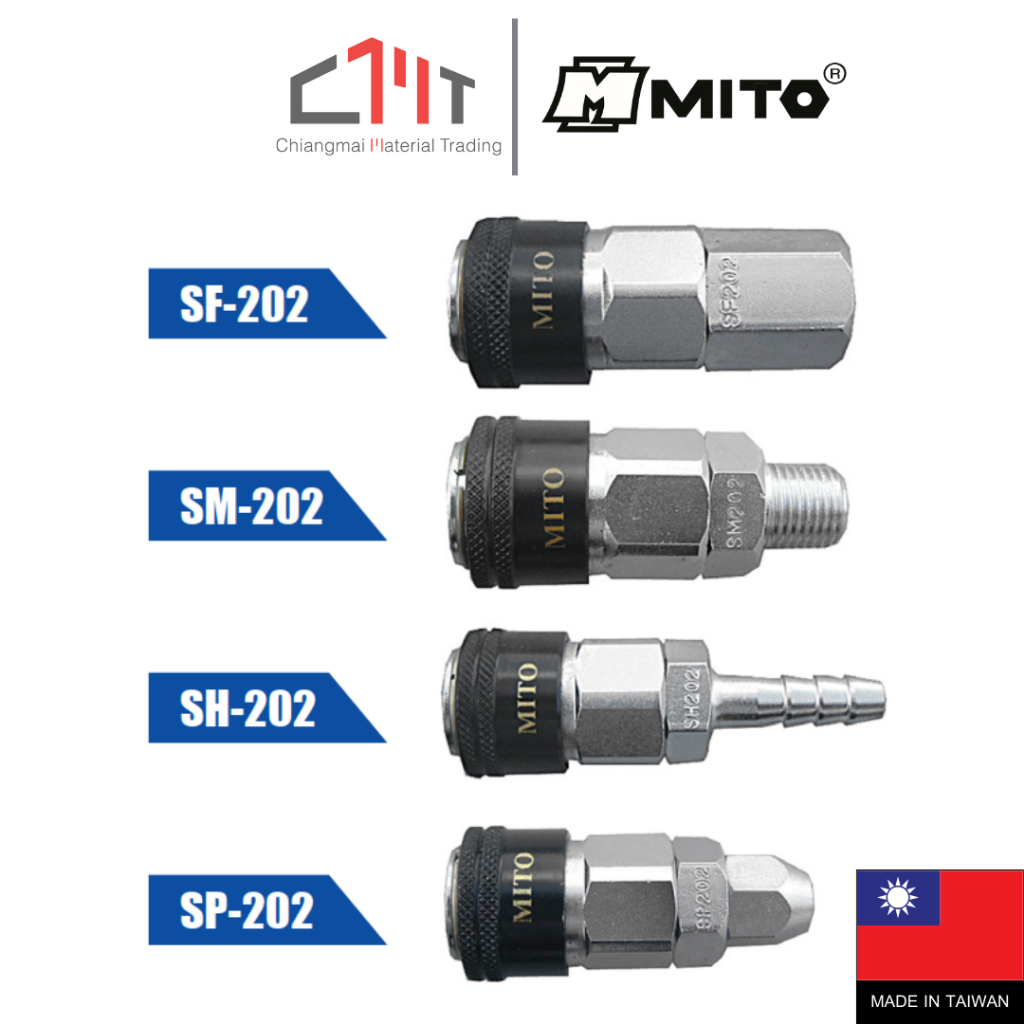 MITO คอปเปอร์ลม หัวดำ One Touch  SM-202 - SM-404 /SF-202 - SF-404 /SH-202 - SH-404 / SP-202 - SP-404