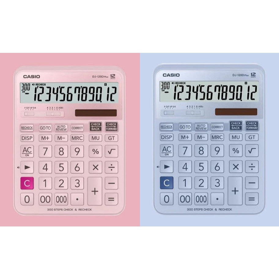 DJ-120D Plus สีสัน เครื่องคิดเลข Casio 12 หลัก ของแท้ ของใหม่ ประกันศูนย์
