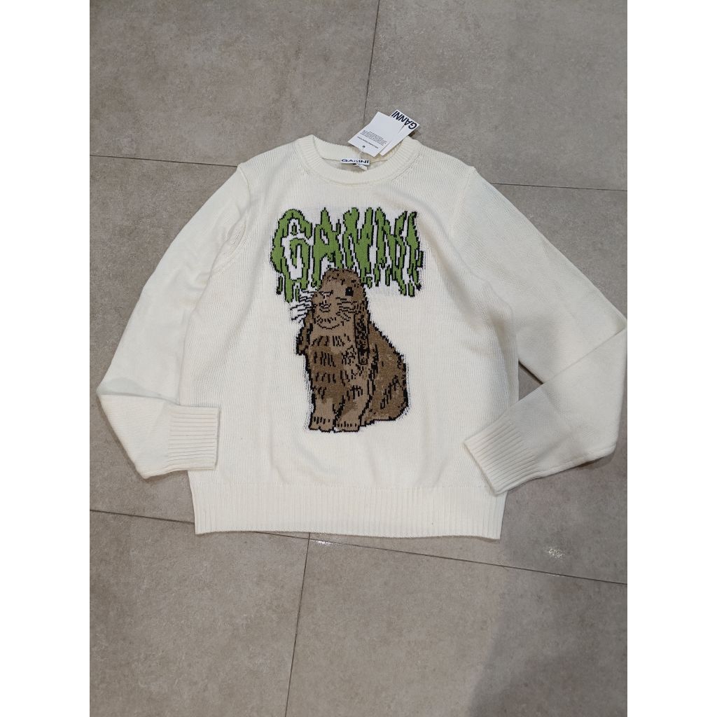 *พร้อมส่ง*🇹🇭 เสื้อ Ganni Graphic-Bunny Sweater