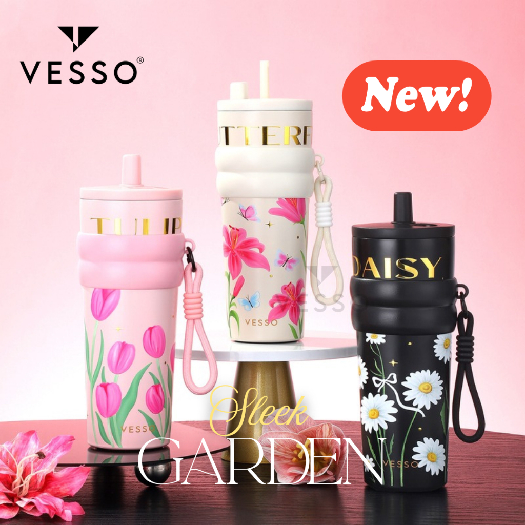 [NEW] VESSO Sleek Garden Ceramic Tumbler | แก้วเก็บอุณหภูมิระดับพรีเมียม ขนาด 710 ml | ผลิตจากสแตนเลสแท้ SUS316เคลือบผิว