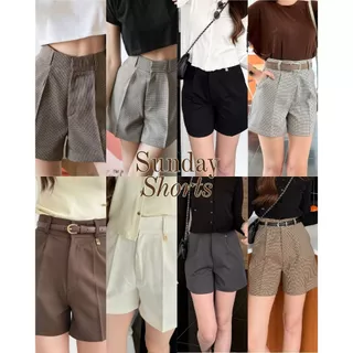 Sunday Shorts 🌤️🍒🥨 | กางเกงขาสั้นเอวสูง ทรงตรง ผ้าหนา อยู่ทรง