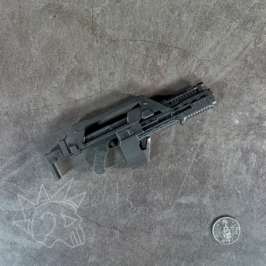 1/6 อาวุธและอุปกรณ์เสริมสะสม M41A Pulse Rifle - Aliens (3D-printed) สำหรับฟิกเกอร์ขนาด 1/6 (ของเล่นโ