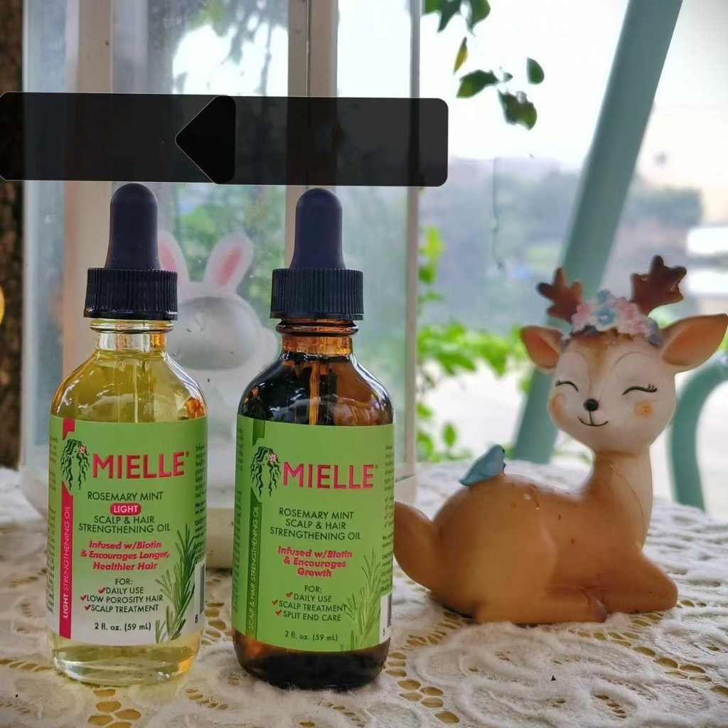 🌸MIELLE🌸Rosemary Mint Scalp & Hair（Light) Strengthening Oil​ 59ml.นำเข้าจากสหรัฐอเมริกา