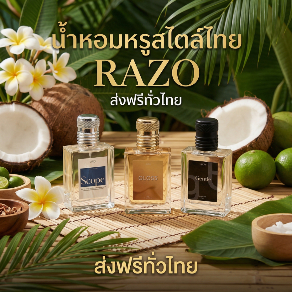 ✨ RAZO Perfume ไม่จำกัดเพศ | หอมละมุน ติดทน | 30ml เลือกได้ 3 กลิ่น