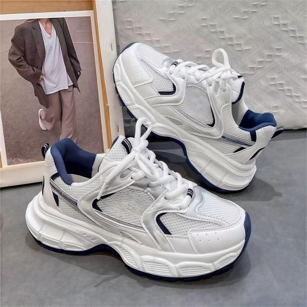 สไตล์แฟชั่น ระบายอากาศได้รองเท้าผ้าใบ รองเท้าผ้าใบลำลองผู้หญิง พื้นหนากันลื่น วัสดุเกรดดี ใส่สวยๆ