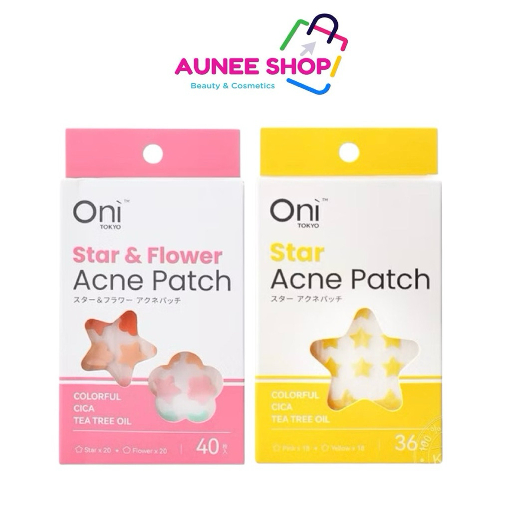ส่งฟรี/มีไลฟ์ Oni Acne Patch โอนิ แผ่นแปะสิวไฮโดรคอลลอยด์ (Star 36 Dots/Star & Flower 40 Dots)