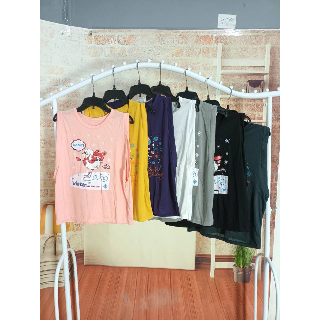 12-เสื้อกล้ามแขนกว้างผ้าทีเคงานสกรีนเหมาะเทรนมาใหม่ใส่กับเกงยีนส์หรือเกงขาสั้นเข้ากันใครกลัวโป้แนะนำใส่ซับในเกาะอกข้างใน