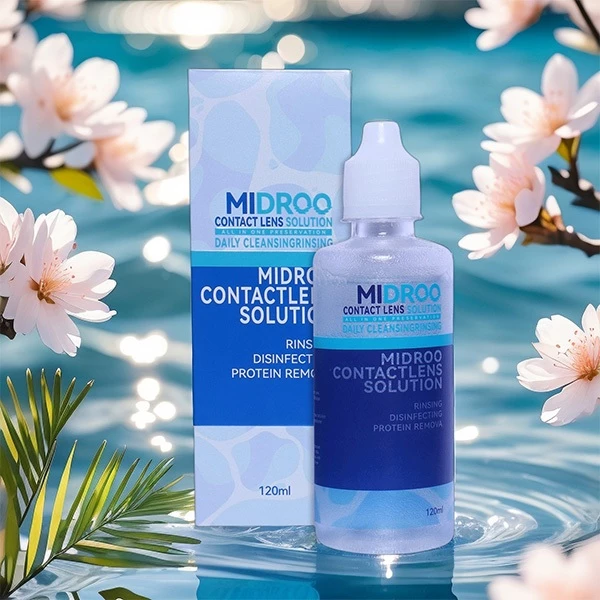 Midroo💦น้ำยาล้าง【ซื้อครบตลับ฿110 แถม ยาหยอดตา+ตลับ】[COD] Contact Lens Solution60/120/360ML