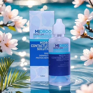 Midroo💦น้ำยาล้าง【ซื้อครบตลับ฿110 แถม ยาหยอดตา+ตลับ】[COD] Contact Lens Solution60/120/360ML
