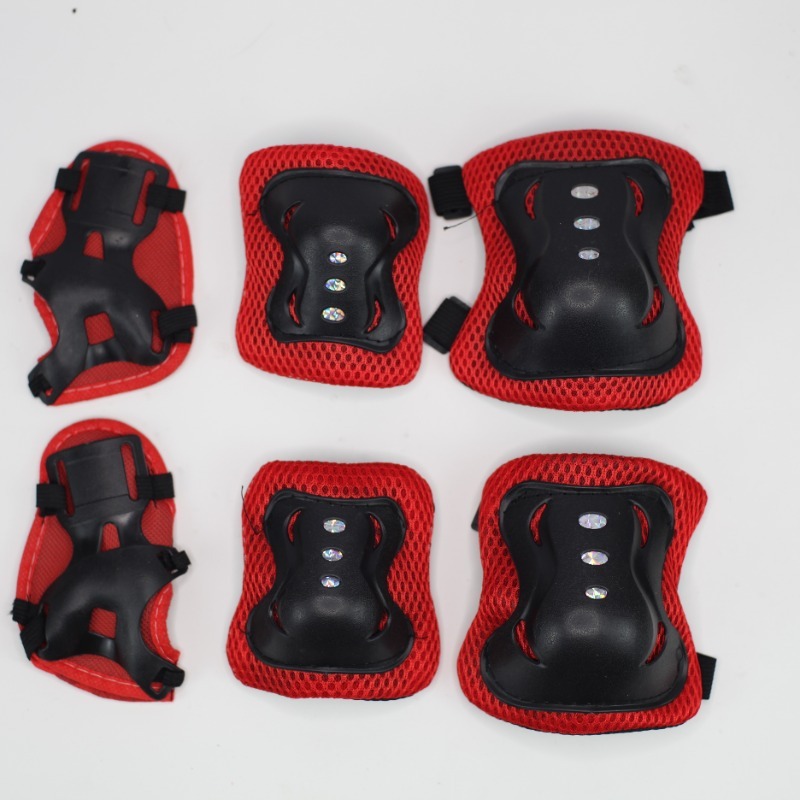 สนับเข่า-ศอกเด็ก อุปกรณ์ป้องกันปั่นจักรยาน ชุดสนับ 6ชิ้น สำหรับเด็กเล็ก-เด็กโต ปรับสายได้ ทนทาน