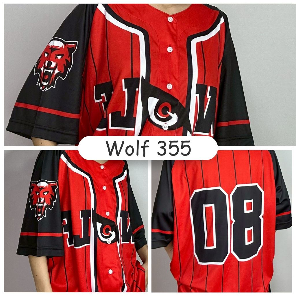 jk sport JKB355 Wolf เสื้อเบสบอล แห้งเร็วระบายอากาศได้ใส่สบาย ทุกเพศ กันน้ำ