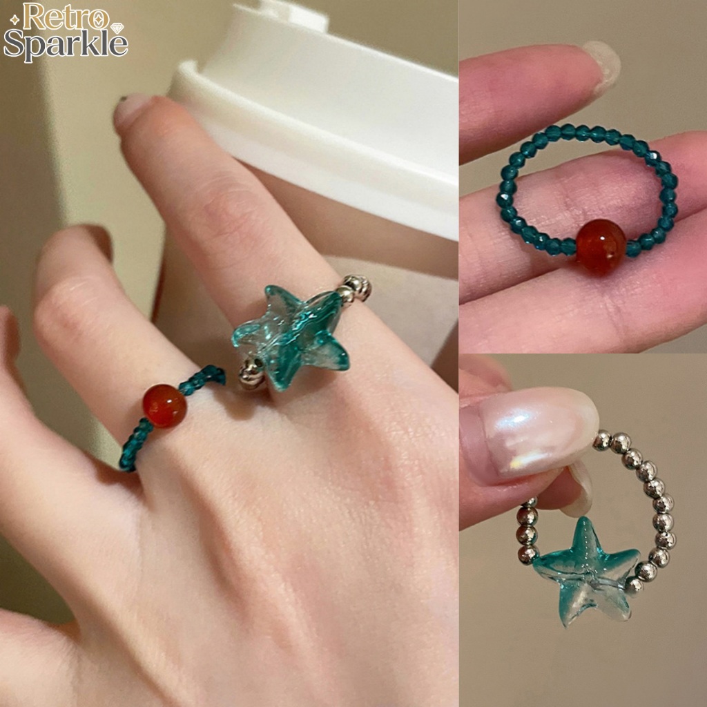 Retro Sparkle แหวนผู้หญิง แหวนแฟชั่น สไตล์เกาหลี มินิมอล วินเทจ พร้อมส่งจากไทย