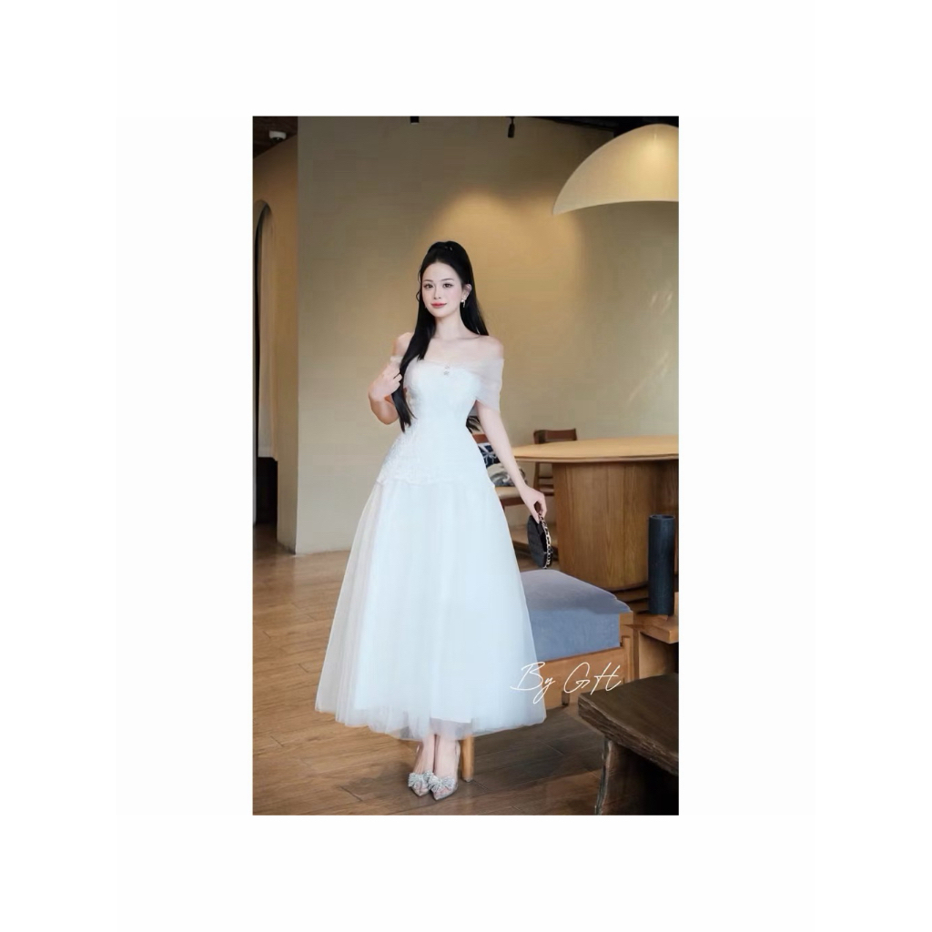 เดรสยาว ลูกไม้เวียดนาม เดรสลูกไม้ เดรสปาร์ตี้ เดรสหรู เดรสไฮโซ เดรสชีฟอง เดรสผู้หญิง เดรสออกงาน
