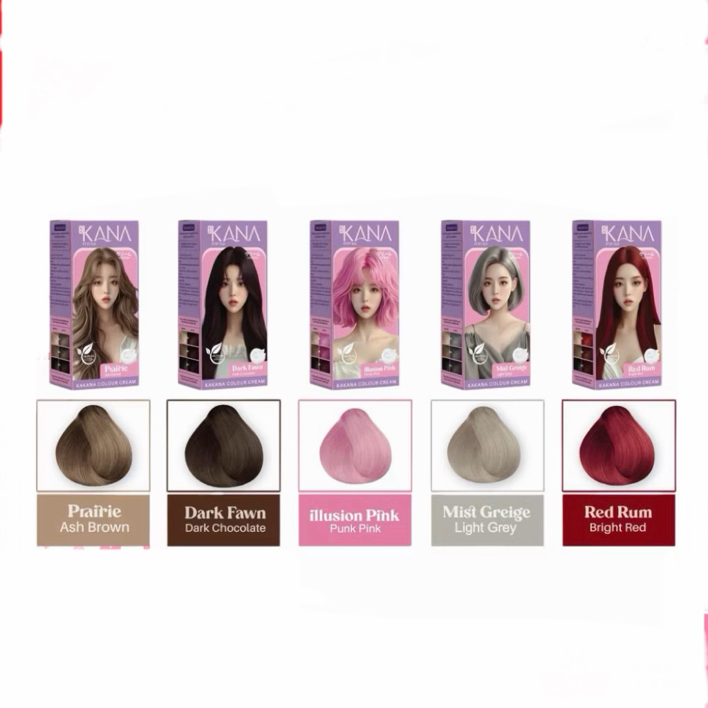 ครีมย้อมผมคาคานะ KAKANA Hair Colour Cream 200ml มี 5 สีให้เลือกจ้า