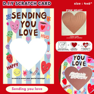 (Tana.design) D.I.Y Scratch Card /การ์ดขูดลายหัวใจ