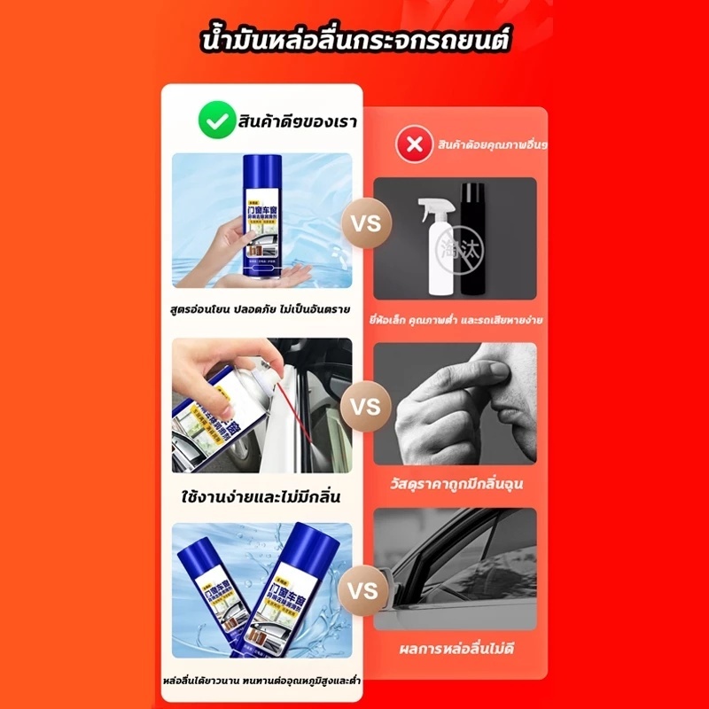 【Hito】620mlน้ํามันหล่อลื่นหน้าต่างพลังงาน/สเปรย์ป้องกันเสียงรบกวน/สเปรย์จาระบีหน้าต่างพาวเวอร์/น้ำมันหล่อลื่นกระจกรถยนต์ ราคา ถูกที่สุด ดีลบีเคเค แกลเลอรีภาพที่ 9
