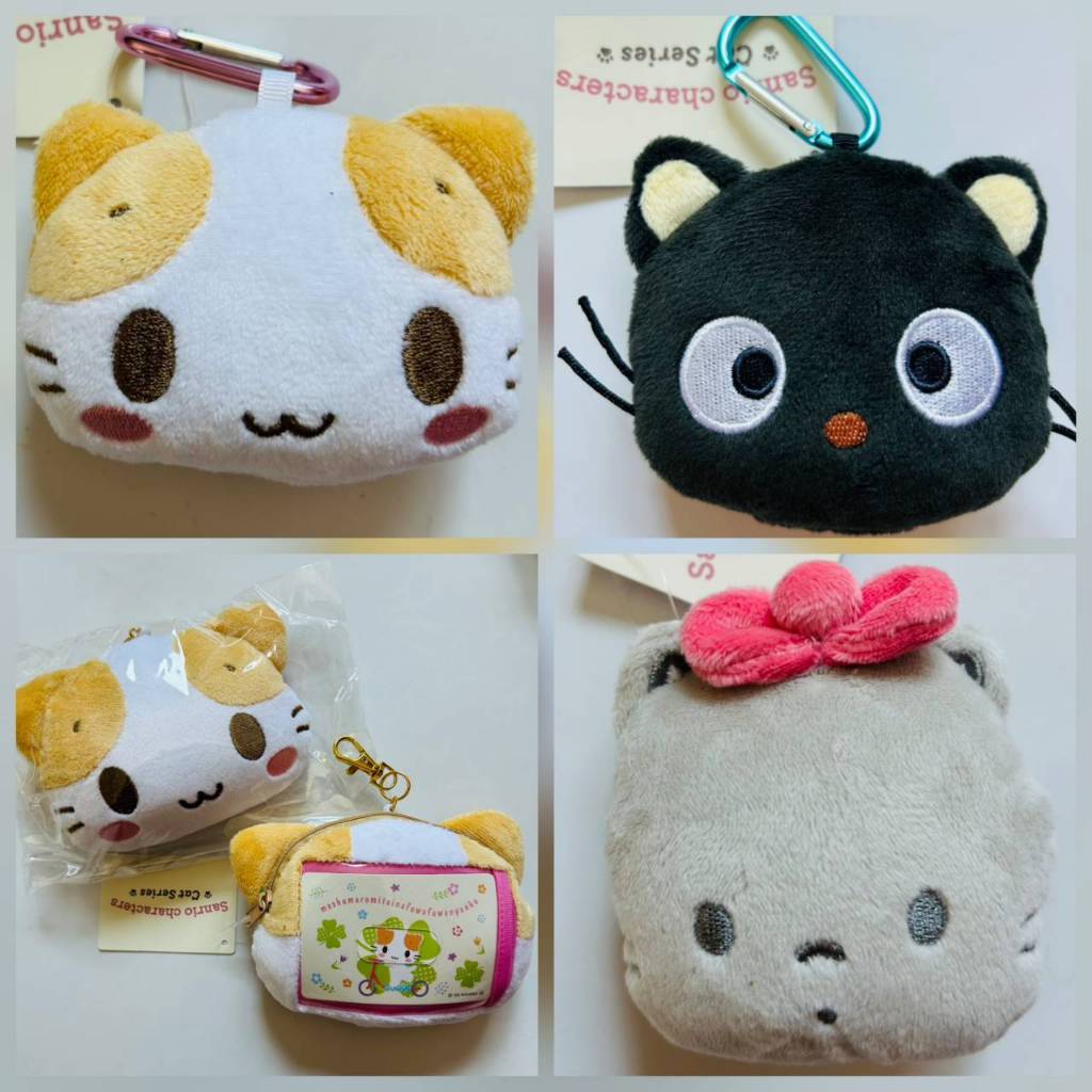 แท้! พร้อมส่ง Sanrio Cat Series เป๋าแมว Marshmallow cat Mashumaro Nya Nyi Nyu Nye Nyon Chococat