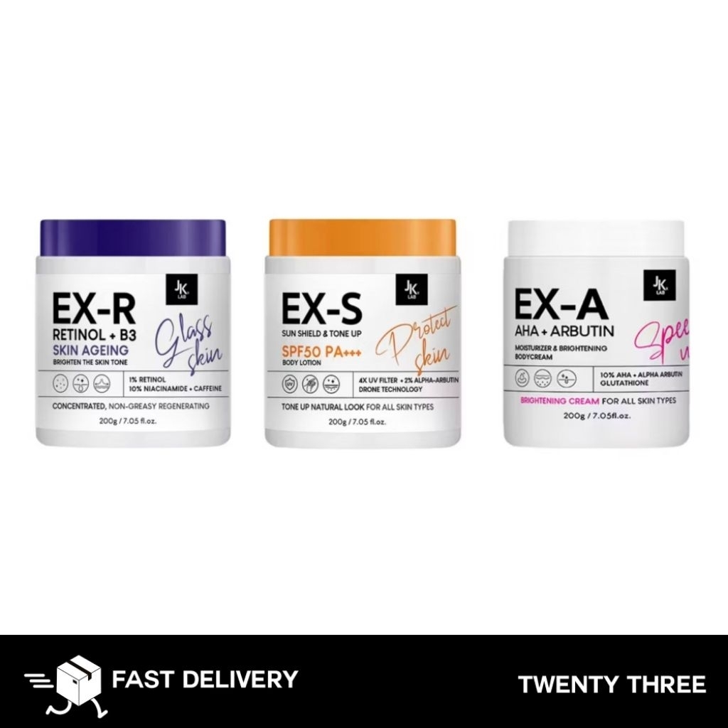 JKxLAB EX-R Retinol Niacinamide White Body Cream 200 g. ครีมบำรุงผิวกายด้วย 200 กรัม