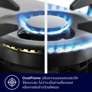 Electrolux เตาแก๊สตั้งโต๊ะ 2 หัวเตา ขนาด 70 ซม. UltimateTaste 300 รุ่น ETG728TL สแตนเลสสตีล