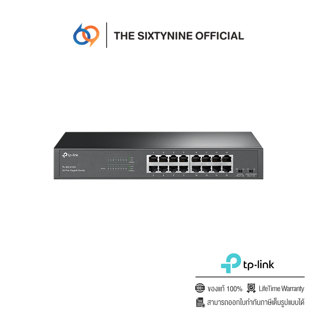 TP-Link TL-SG1016D 16-Port Gigabit Desktop/ Rackmount Switch (TL-SG1016D)