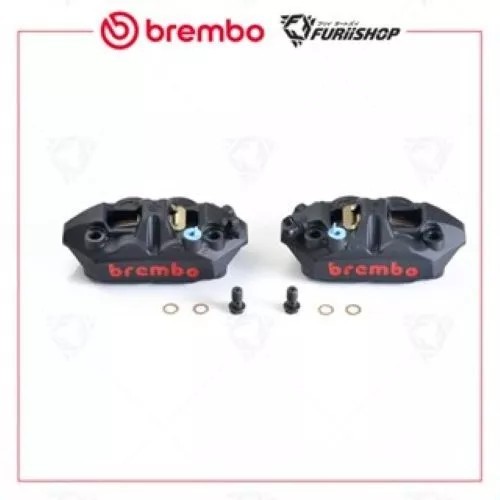 ปั๊มเบรคล่าง Brembo M4 108mm. ดำโลโก้แดง By FuriiShop
