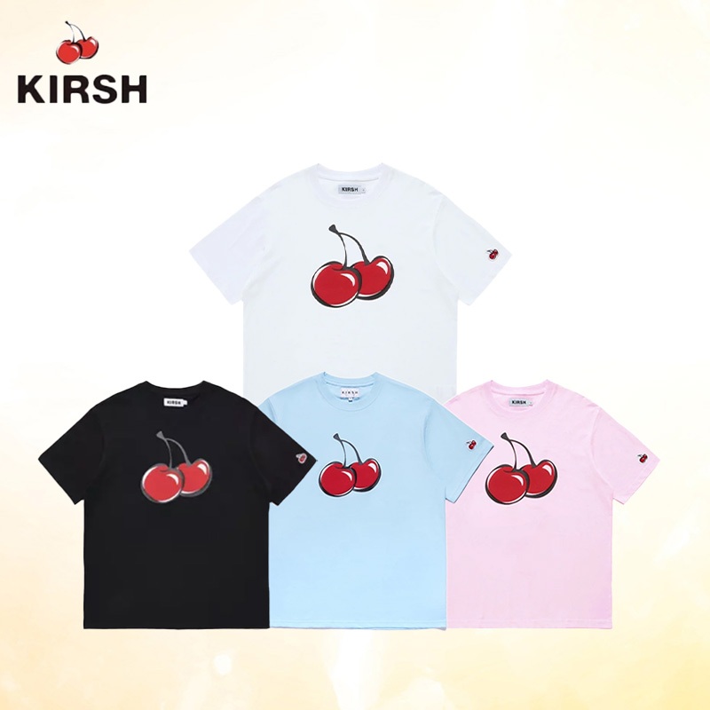 [พร้อมส่ง] เสื้อยืด KIRSH BIG CHERRY ดีไซน์คลาสสิกและทันสมัย ​​แขนสั้น คอกลม ทำจากผ้าฝ้ายแท้