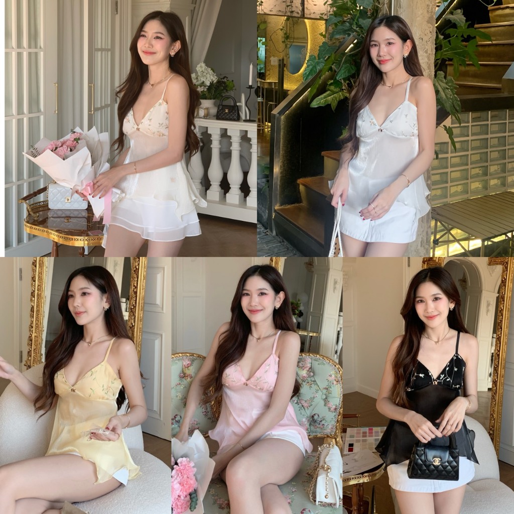 NICHARIS เสื้อสายเดี่ยวลูกไม้ รุ่น - Fairy Lace Top